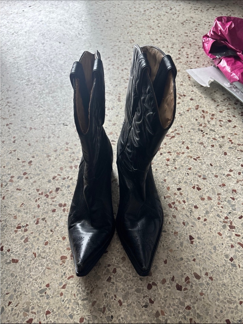 Vintage Guess Cowboy boots black size 8